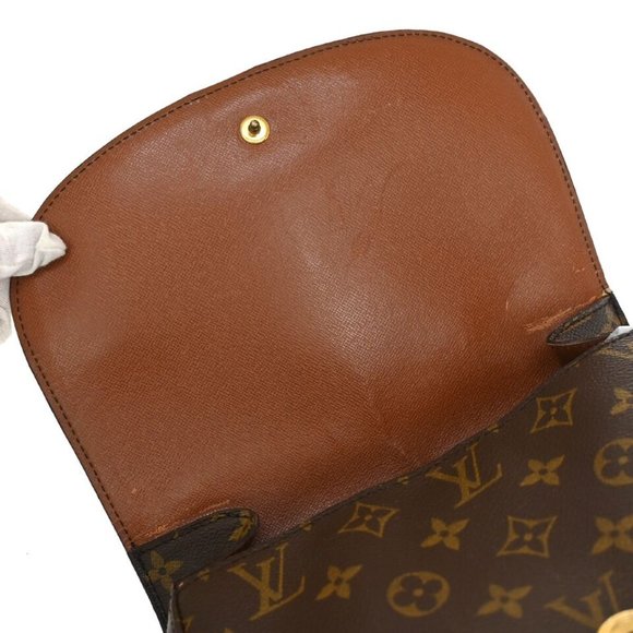 LOUIS VUITTON Saint Cloud GM Shoulder Bag Monogram Leather Brown - Picture 13 of 16